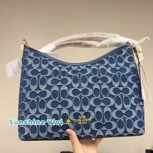 NEW Limited Coach Medium Laurel Shoulder Bag In Signature Denim CY702
